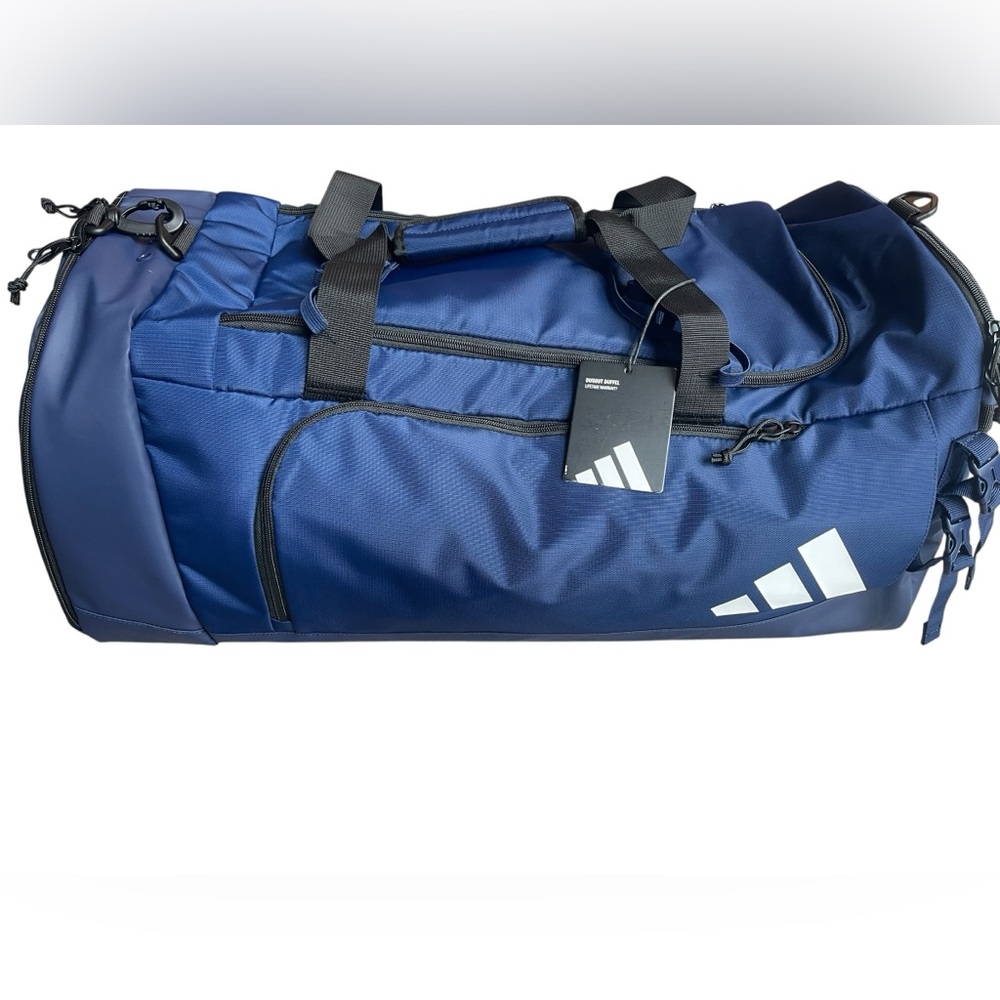 Adidas Dugout Duffel Bag Blue NWT Large Baseball Softball Gym Travel